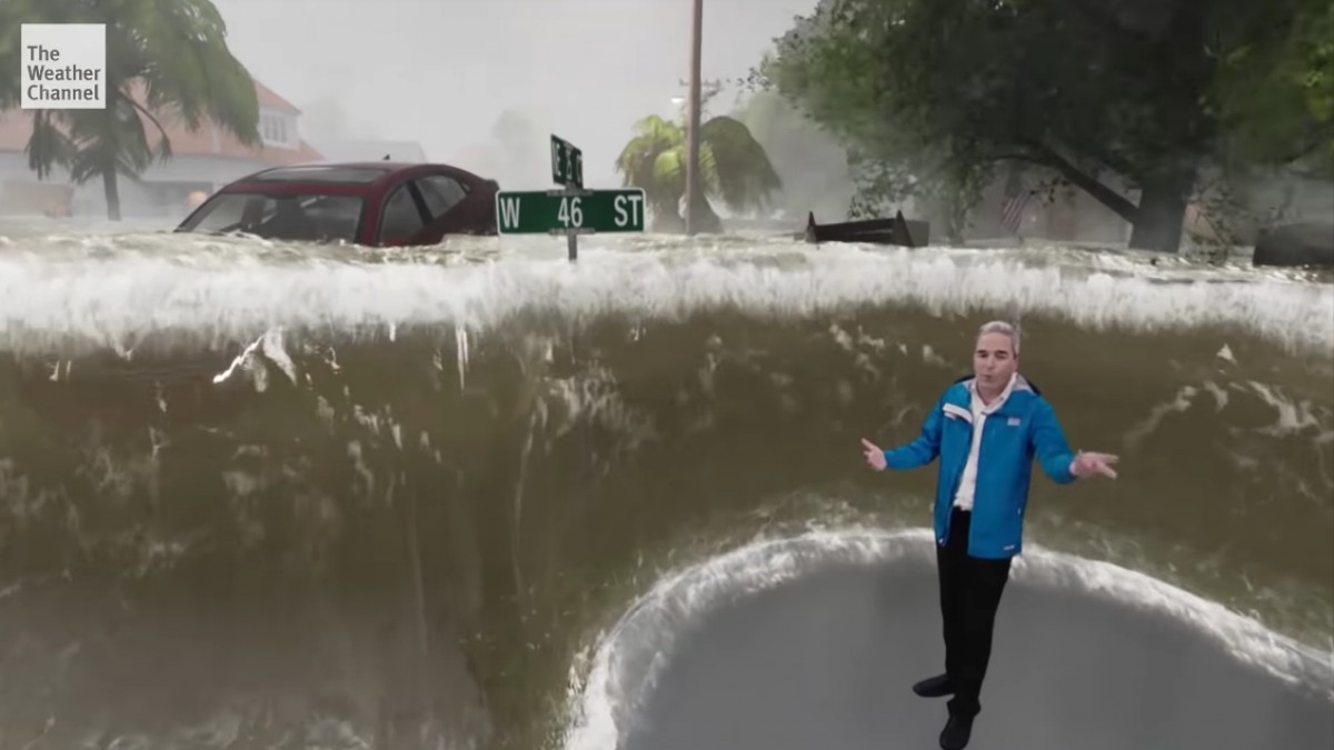 Um canal de meteorologia está usando o Unreal Engine para mostrar os perigos do Furacão Florence