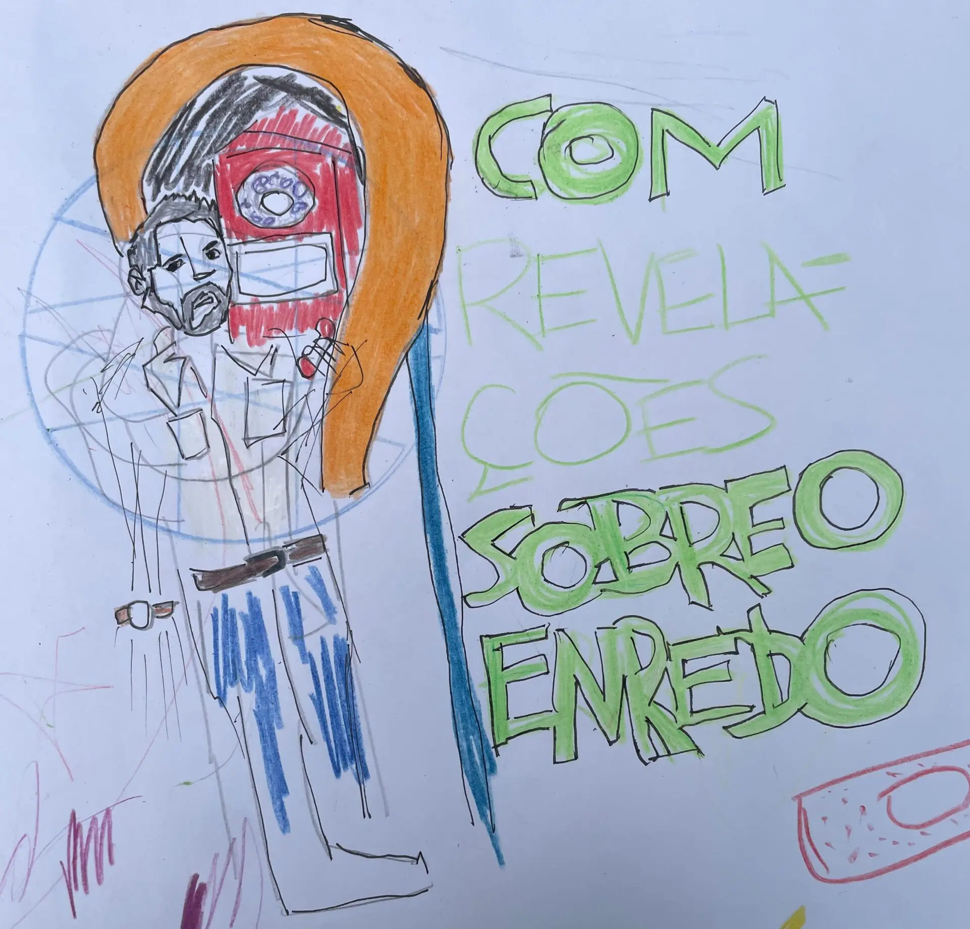 desenho do cartaz de O Agente Secreto